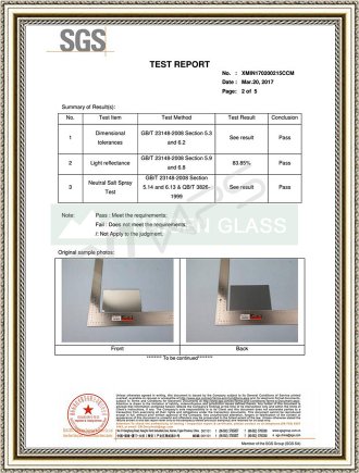 SGS Test Report for Alu.Mirror